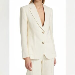 US 2 Victoria Beckham Single-Breasted Fitted Blazer NWT